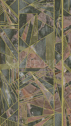 Фото. Панель ПВХ  21Т039-3 Треугольники Ар Нуво. Строй-Отделка