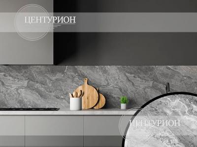 Кухонный фартук Мрамор серый (Ф-286). Фото. Строй-Отделка