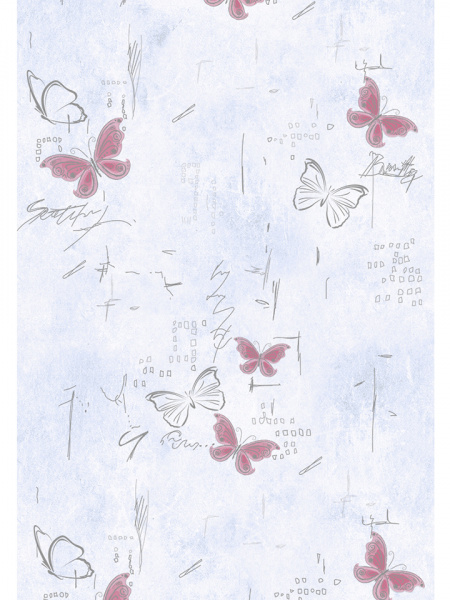 Панель №337/2 Бабочки голубые серебро. Фото. Строй-Отделка