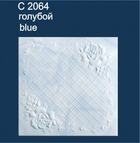 Фото. Плита потолочная С2064 голубой. Строй-Отделка