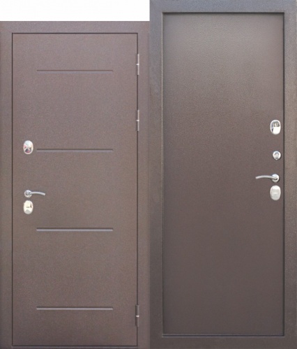 Фото. Входная дверь 11 см ISOTERMA Медный антик Металл/Металл. Строй-Отделка